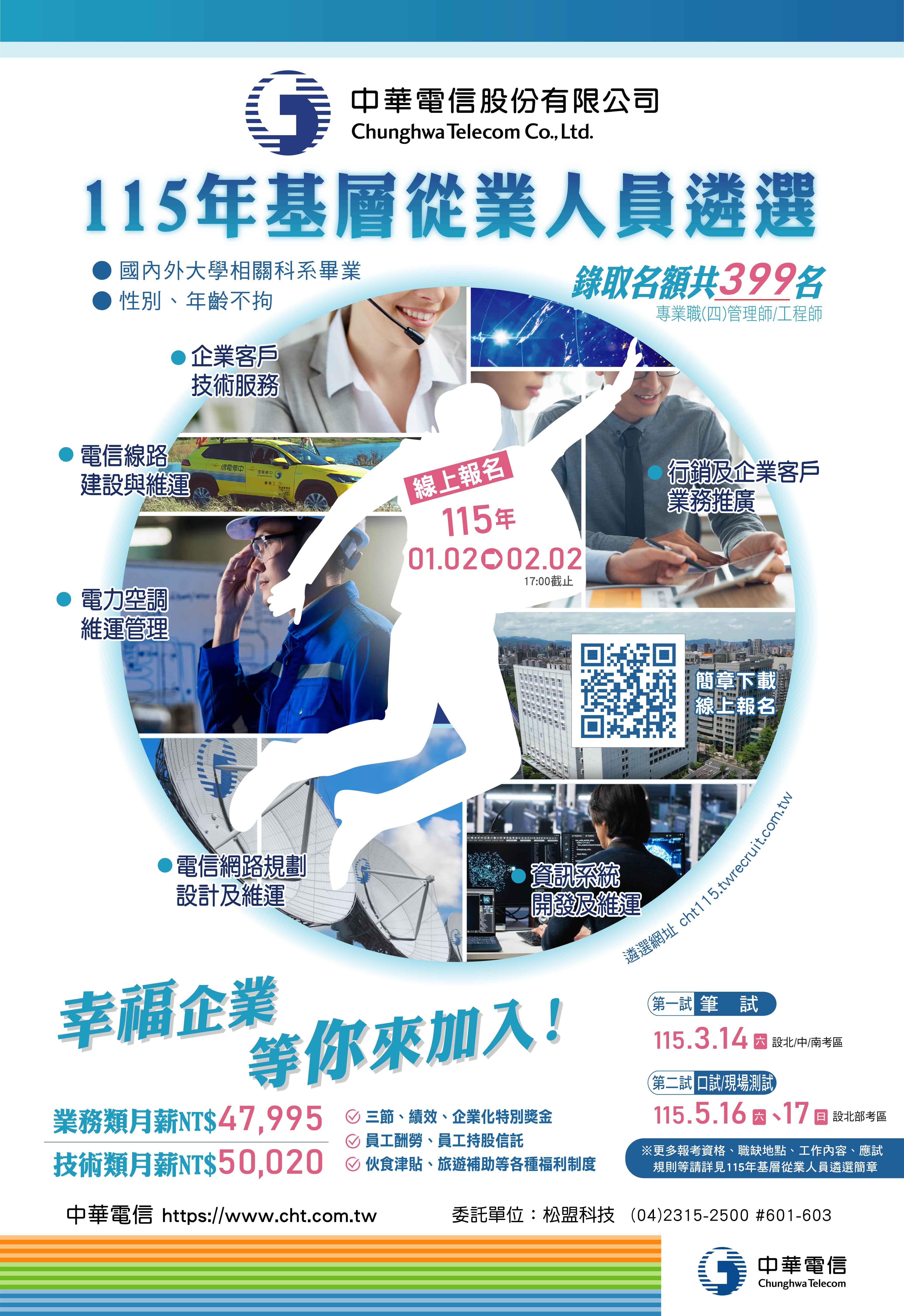 115中華電信基層人員遴選海報