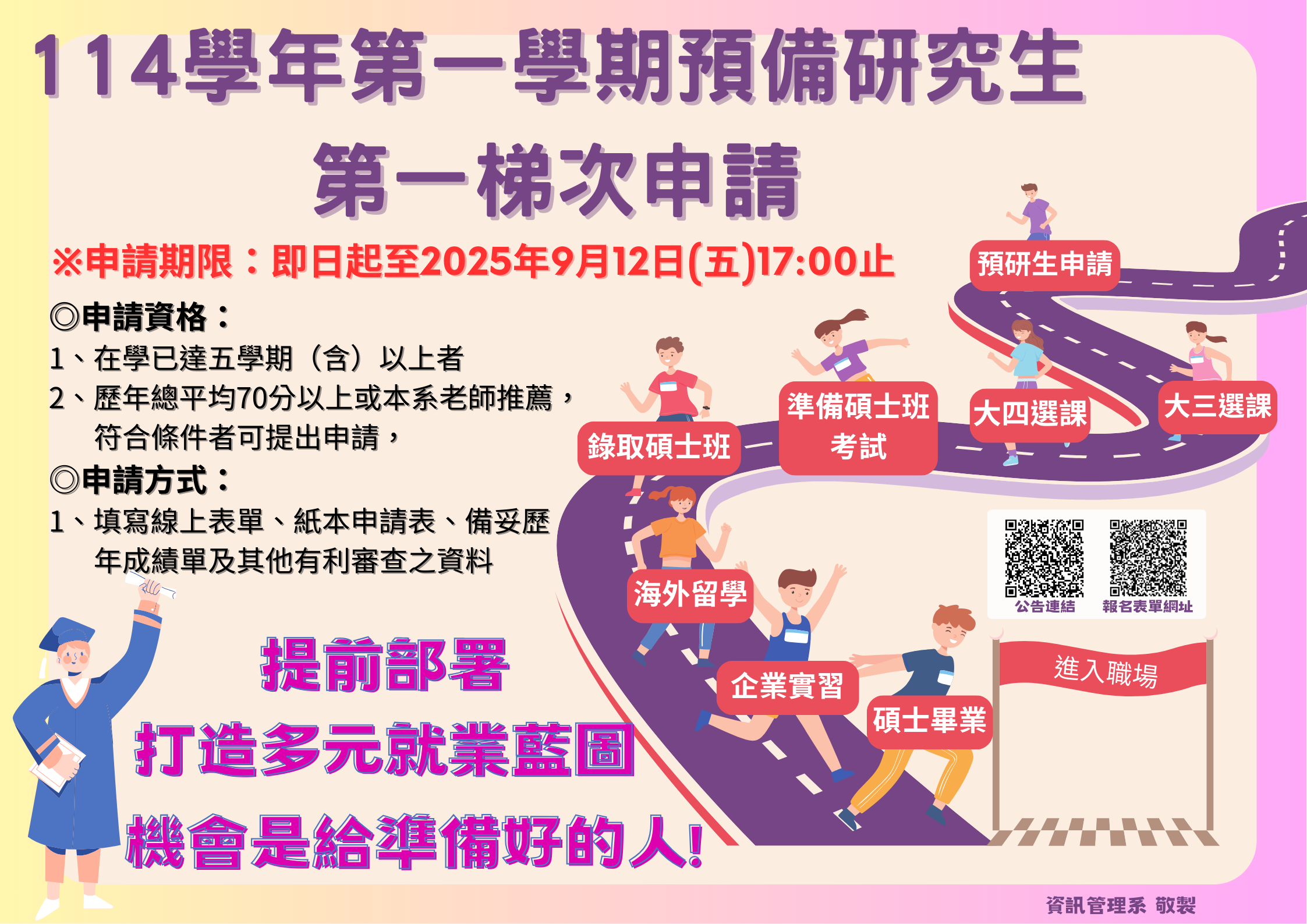 Pink and Purple Playful Running Race Ordinal Numbers Classroom Poster 的複本